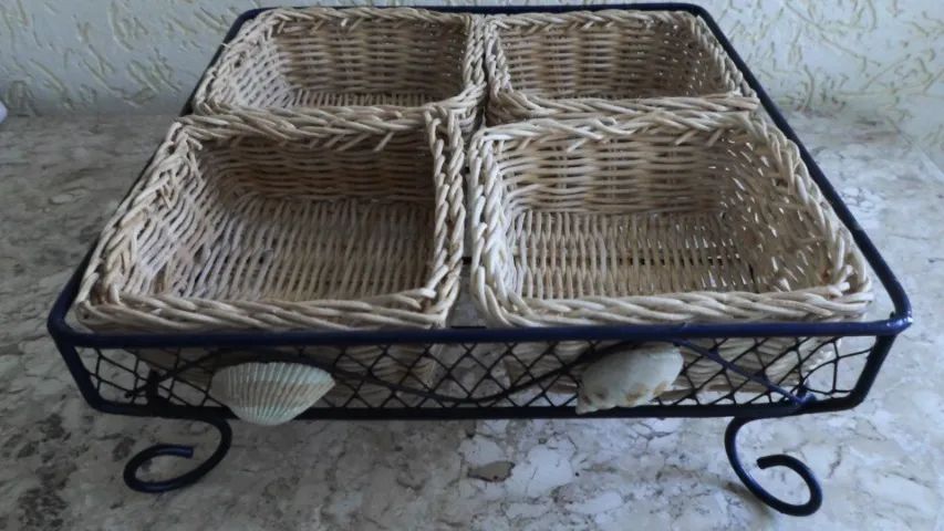 PETISQUEIRA VIME COM SUPORTE METAL- TEMA PRAIA DECORAÇÃO - Foto 5