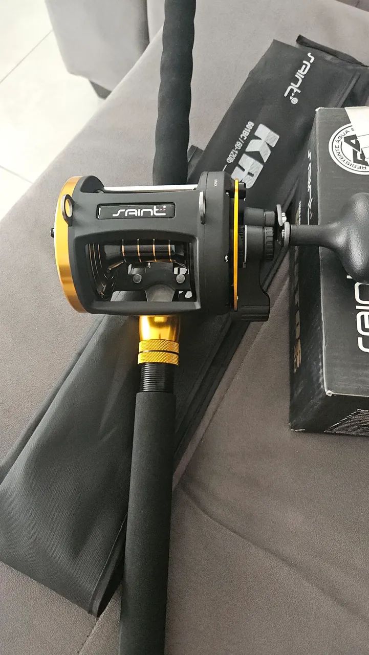 Carretilha Saint Kratos 40 + Vara - Foto 2