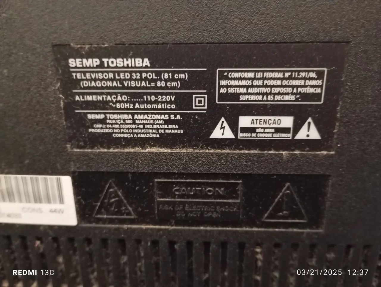 (Com defeito) TV Semp 32 LED DL3277I A - Foto 2