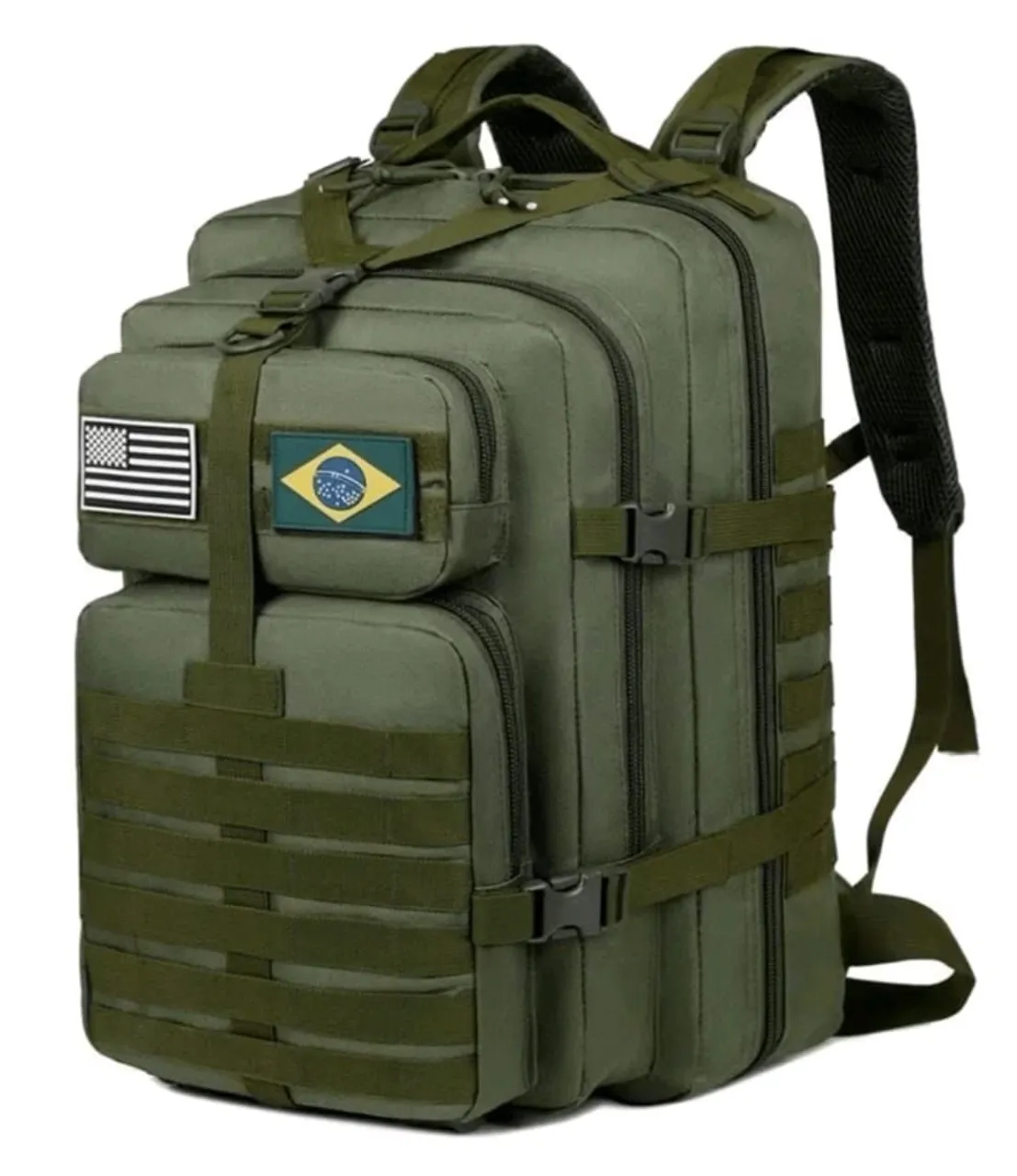 Mochila Tática Militar Verde 50L Reforçada
