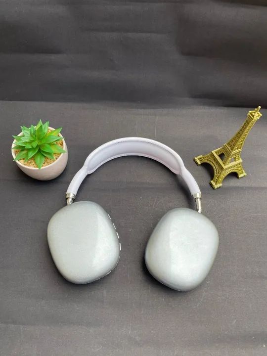 Fone Headphone Bluetooth Wireless Extra Bass P9 Air Top Max Cor Prateado