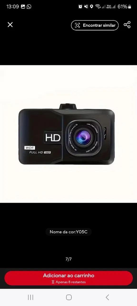 Câmera Veicular Full HD 1080P Y05C