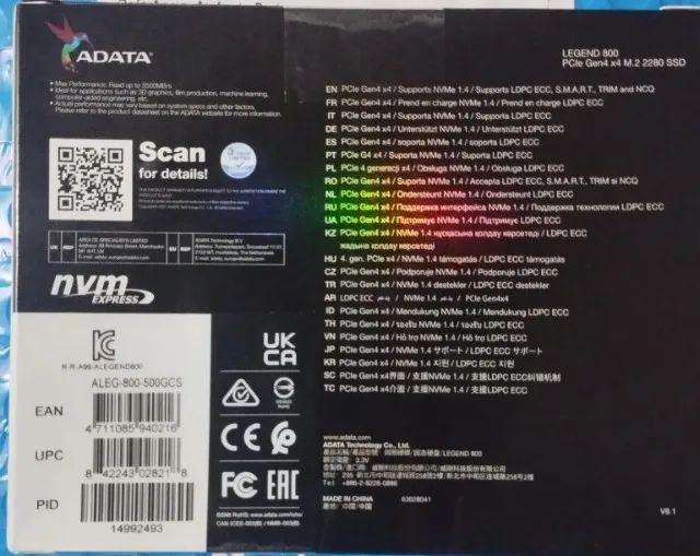 *LACRADO* SSD NVMe 500GB ADATA Legend 800 | Leitura 3.500MB/s e Gravação 2.800MB/s - Foto 5