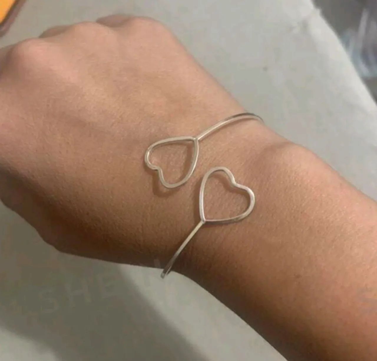 Pulseira Prata coração 