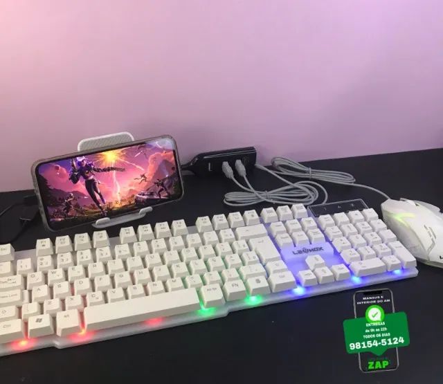 Kit Gamer com teclado e mouse Completo na Promoção  - Foto 2