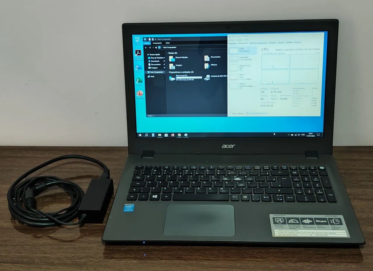 Notebook Acer 15 E5-573 i5 8gb 1Tb