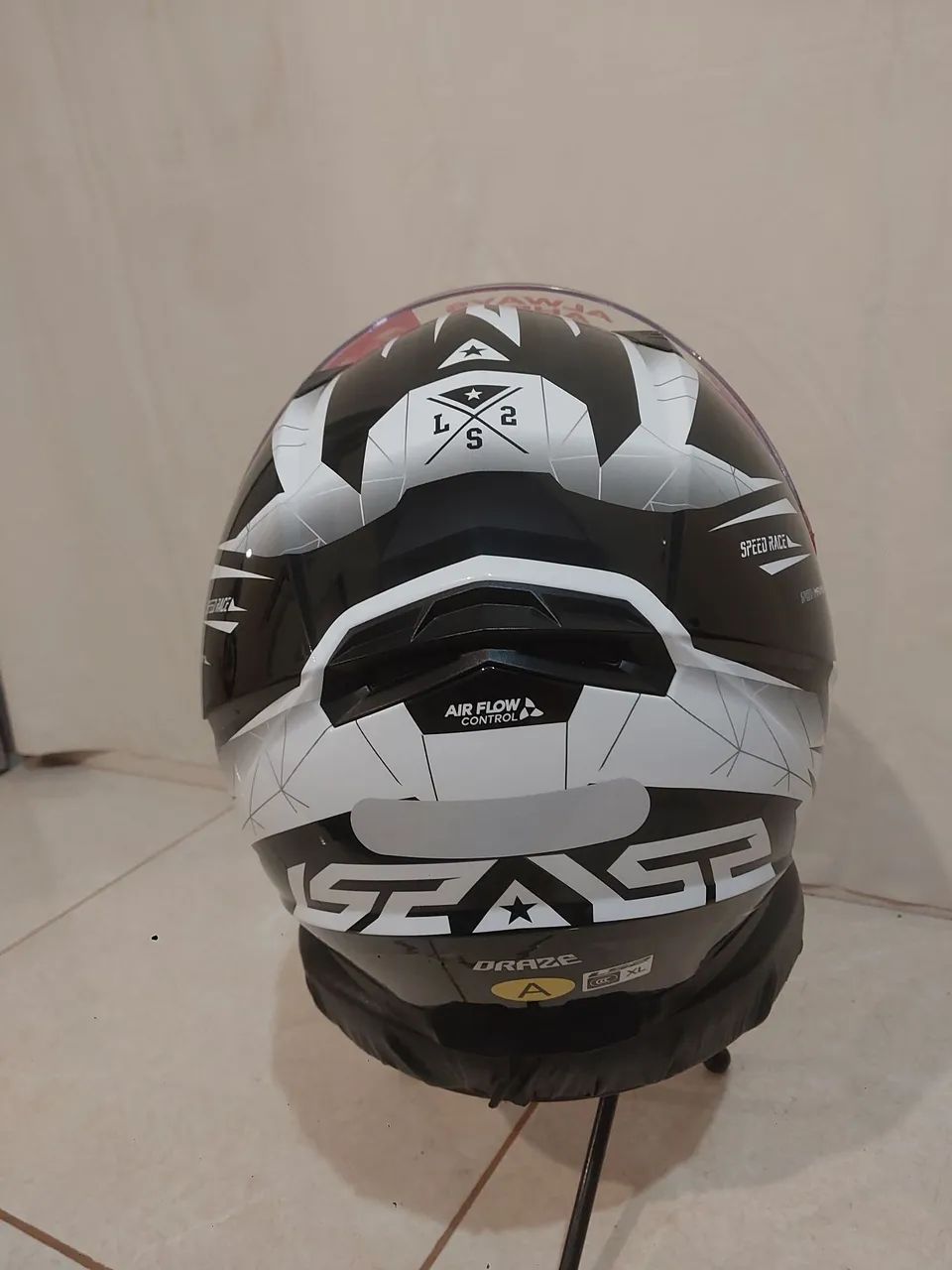 LS2 Draze preto e branco - Foto 5