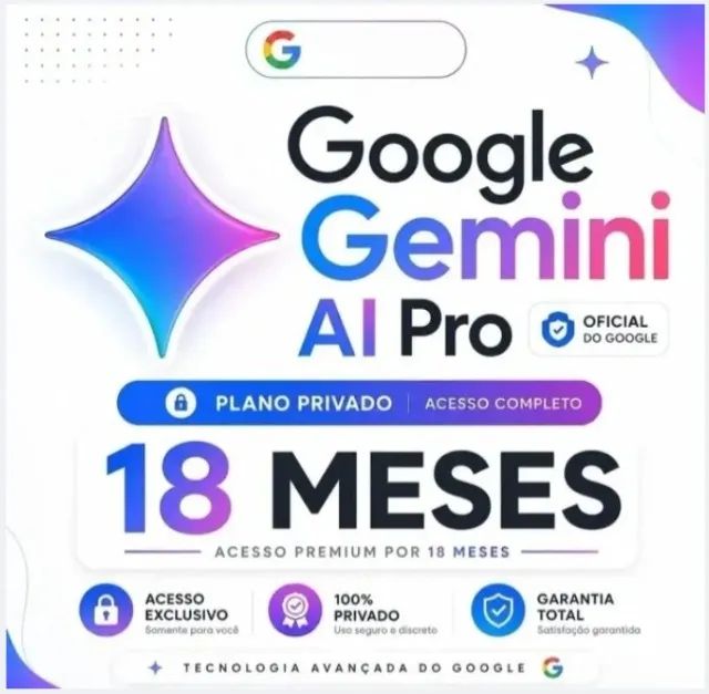 Google Ai Pro - Gemini Ai - 18 Meses - Digital Privado