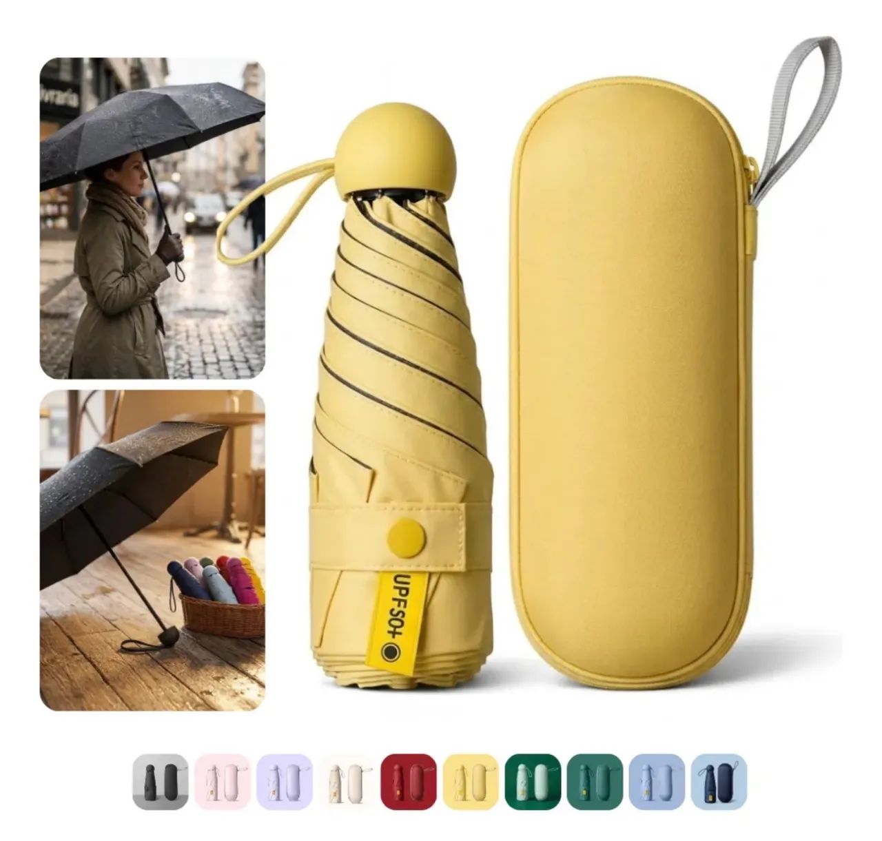 Mini Guarda Chuva Sombrinha Compacto E Portátil De Bolsa