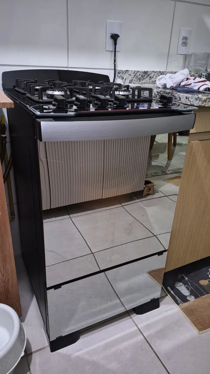 Fogão Dako 4 bocas Espelhado com Timer e Grill  - Foto 3
