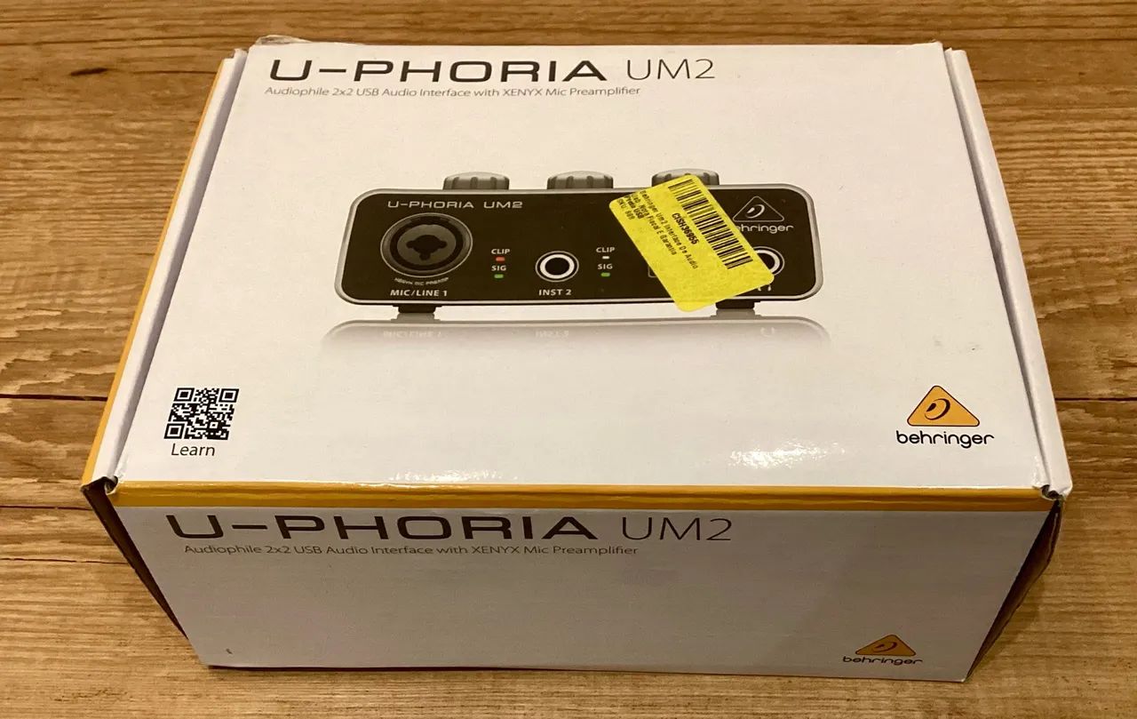 ACEITO PROPOSTAS - Interface de Áudio Behringer U-Phoria UM2 ? Estado de Nova! - Foto 3