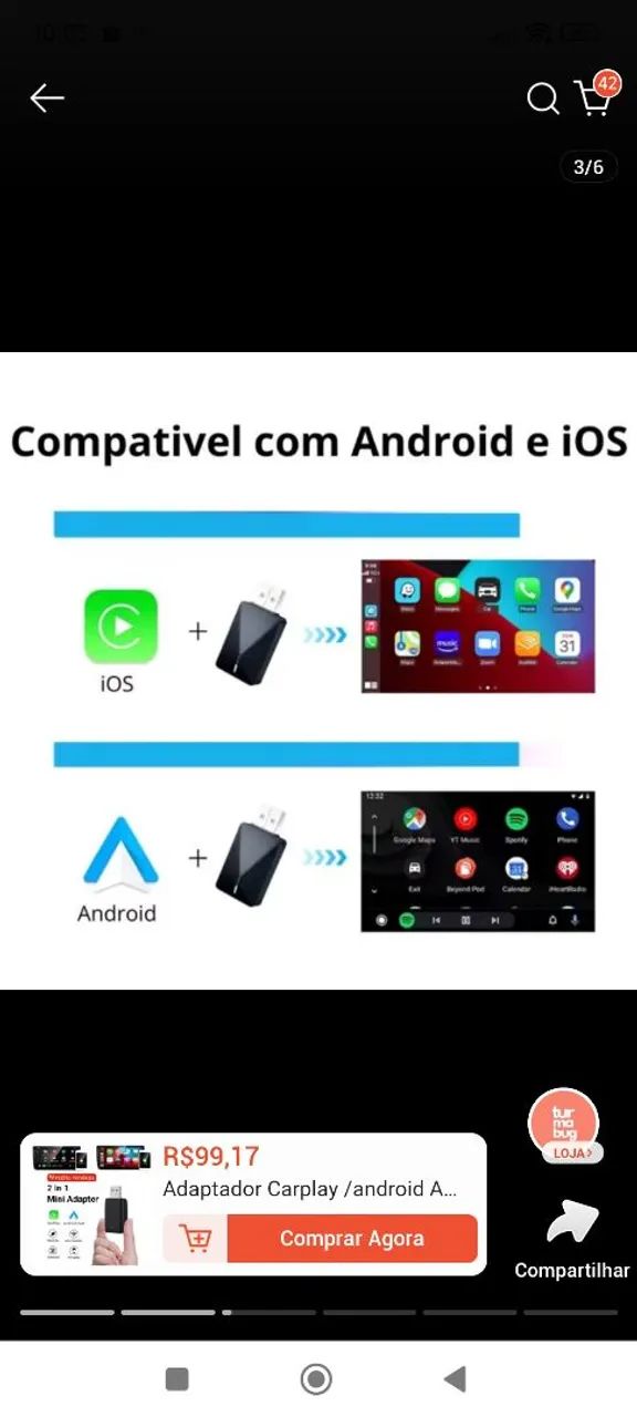 Adaptador Android auto carplay  - Foto 6