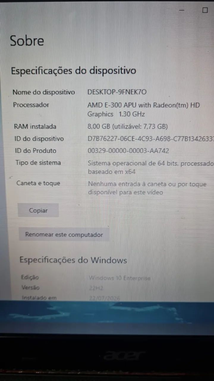 Notebook Acer Aspire 5250  - 8GB RAM - Perfeito pra Tarefas Básicas - BARATO! - Foto 4
