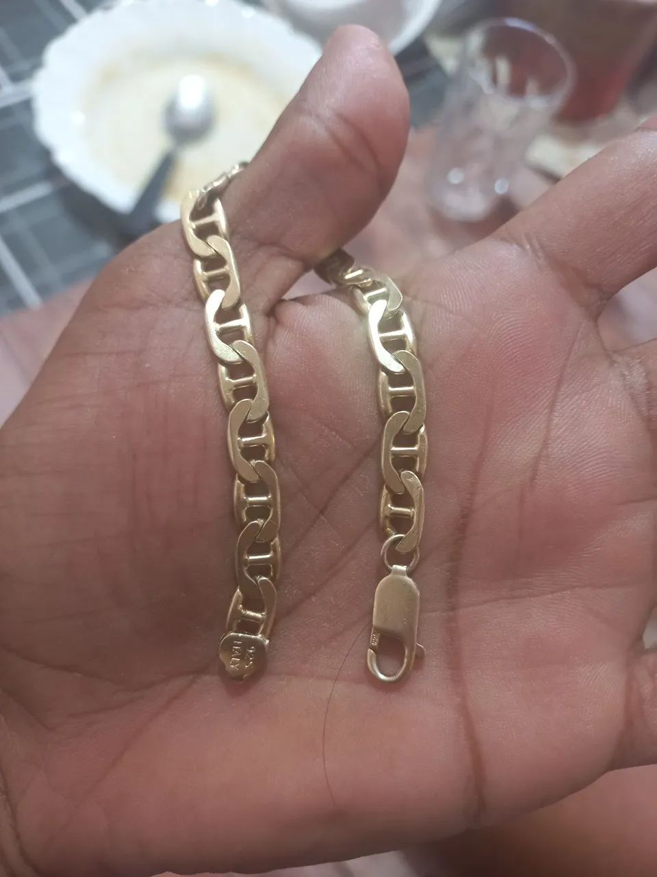 Pulseira de Prata banhada Ouro - Foto 2