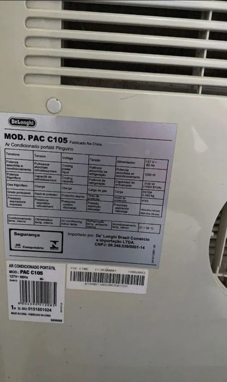 Ar condicionado portátil. Pinguino PAC C105 127V. - Foto 2