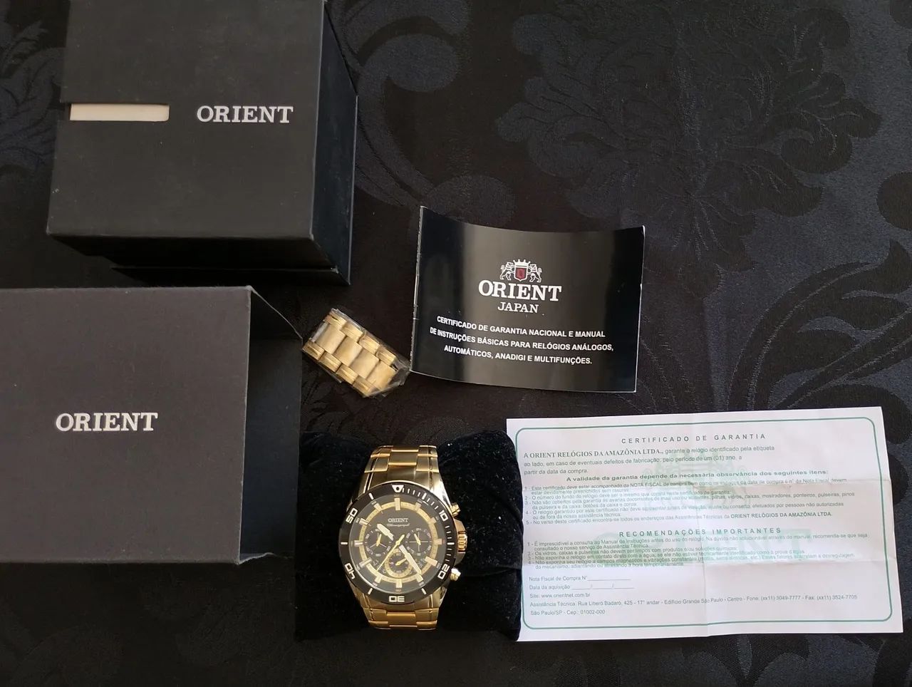 Relógio Orient masculino dourado MGSSC029 original  - Foto 2
