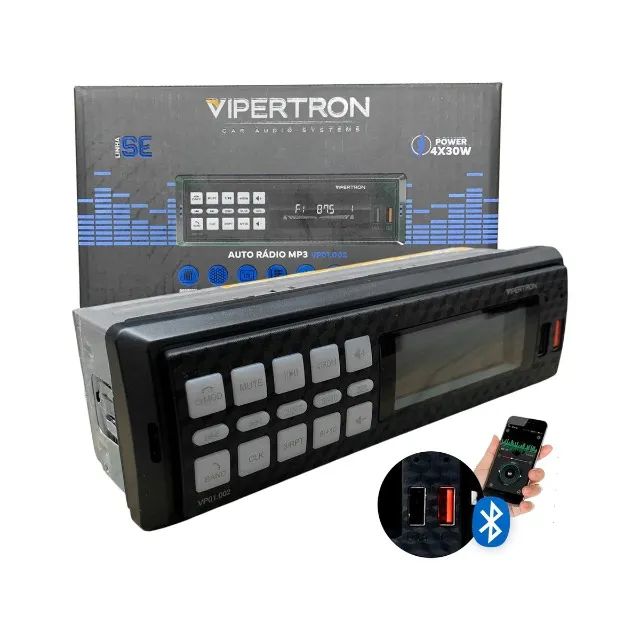 Rádio Automotivo MP3 Bluetooth FM USB Display LCD Universal 4x30W - Foto 5