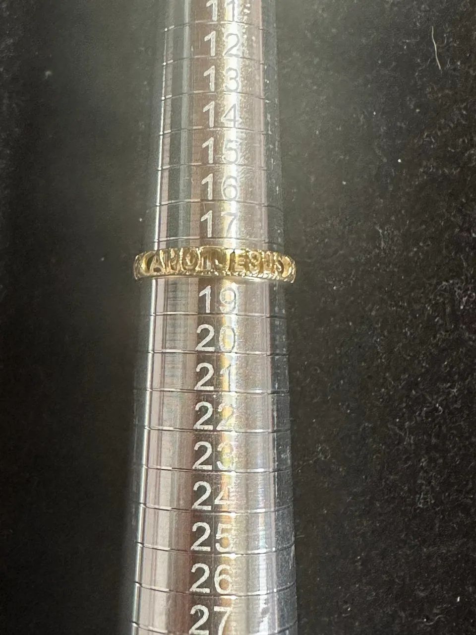 Anel de Ouro - Amo Jesus - Foto 3
