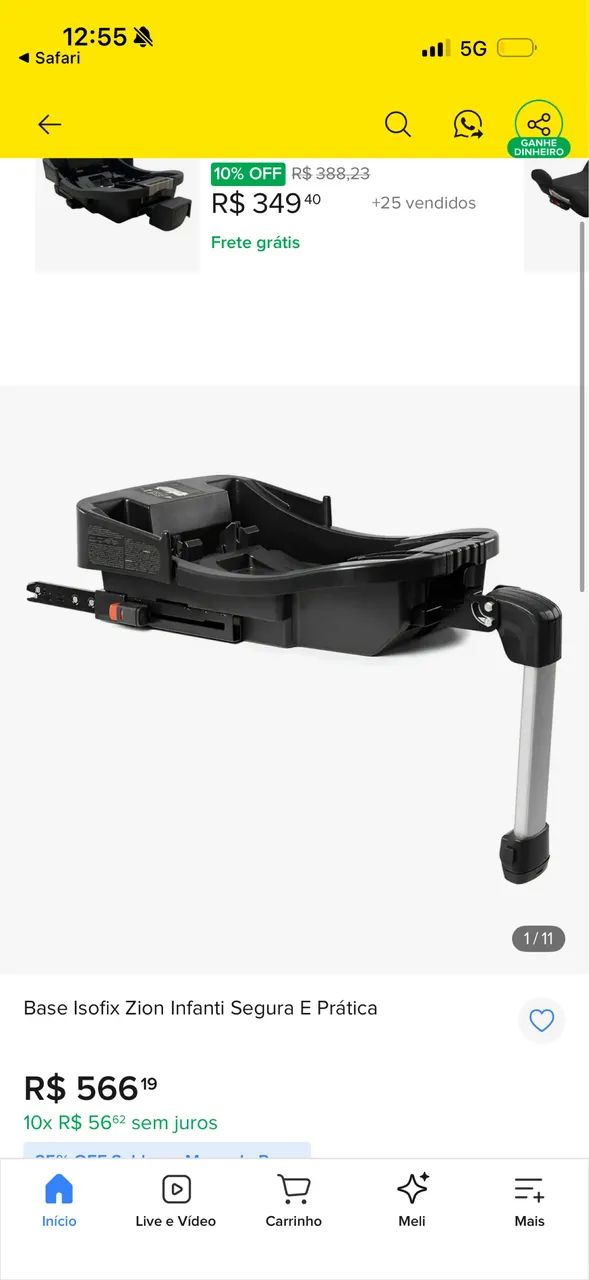 Bebê conforto Zion com base isofix - Foto 4