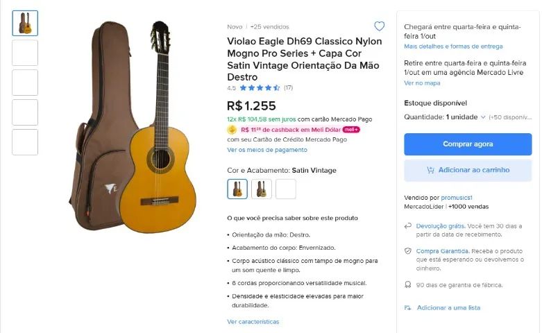 Violão Eagle DH69 - Foto 3