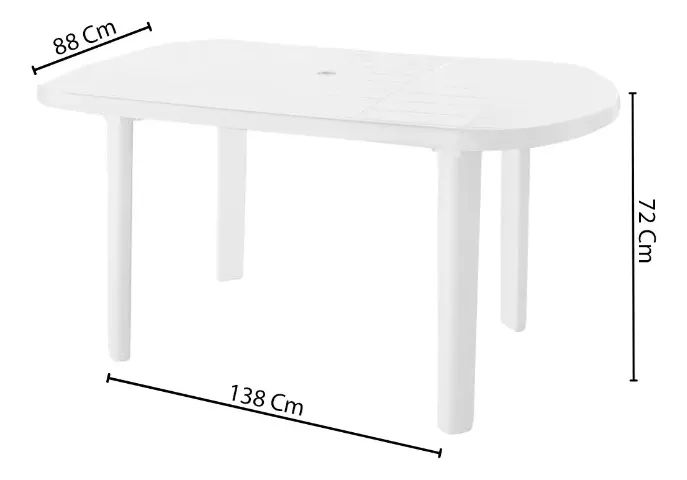 Mesa Plástica 1,40m Branca  - Foto 2
