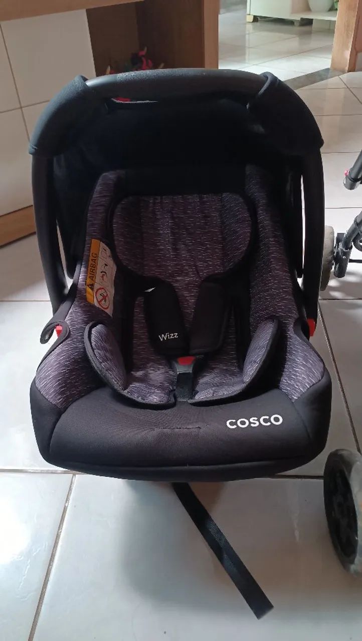 Kit Carrinho + Bebê conforto Cosco - Foto 2