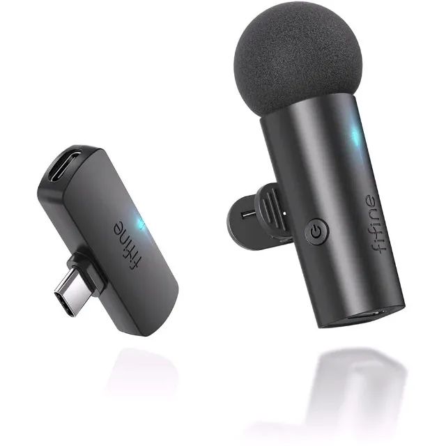 Microfone sem fio bluetooth Fifine M6 2.4g tipo lapela Pronta Entrega - Foto 2