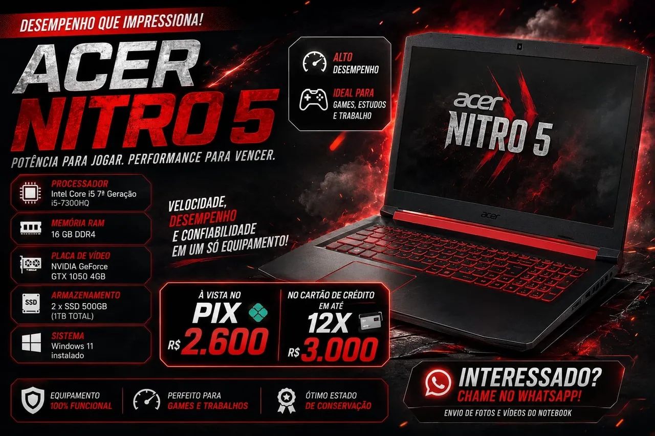 Notebook Acer Nitro 5 