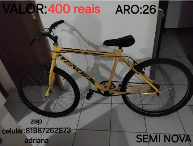 BICICLETA ARO 26 SEMINOVA 400 reais