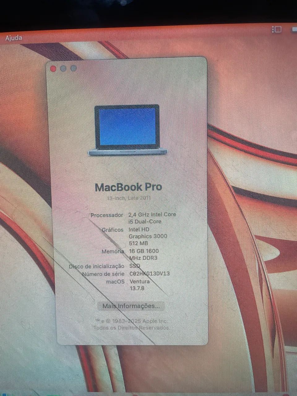 MECBOOK PRO 2011 500HD 16 RAM  - Foto 5