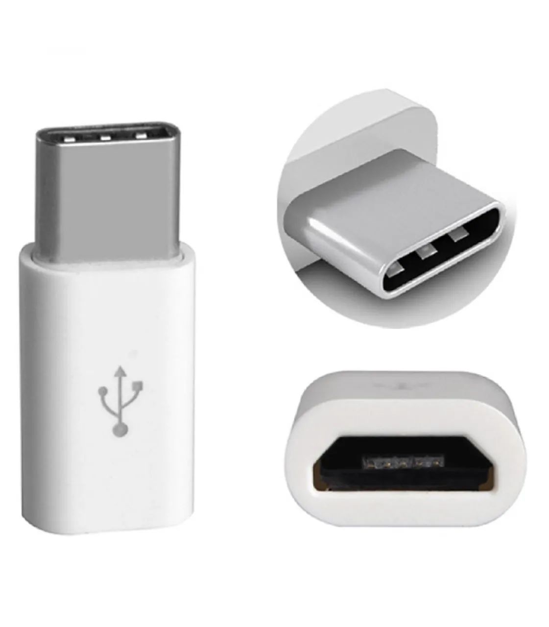  Adaptador micro Usb Fêmea  para  type C Macho - Foto 2