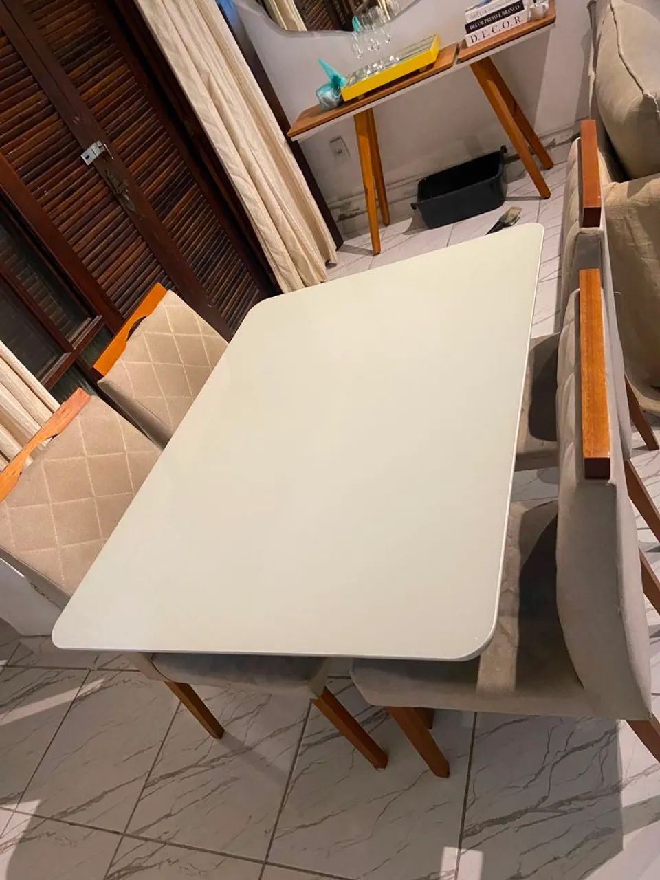 Conjunto de mesa de jantar 4 cadeiras  - Foto 2
