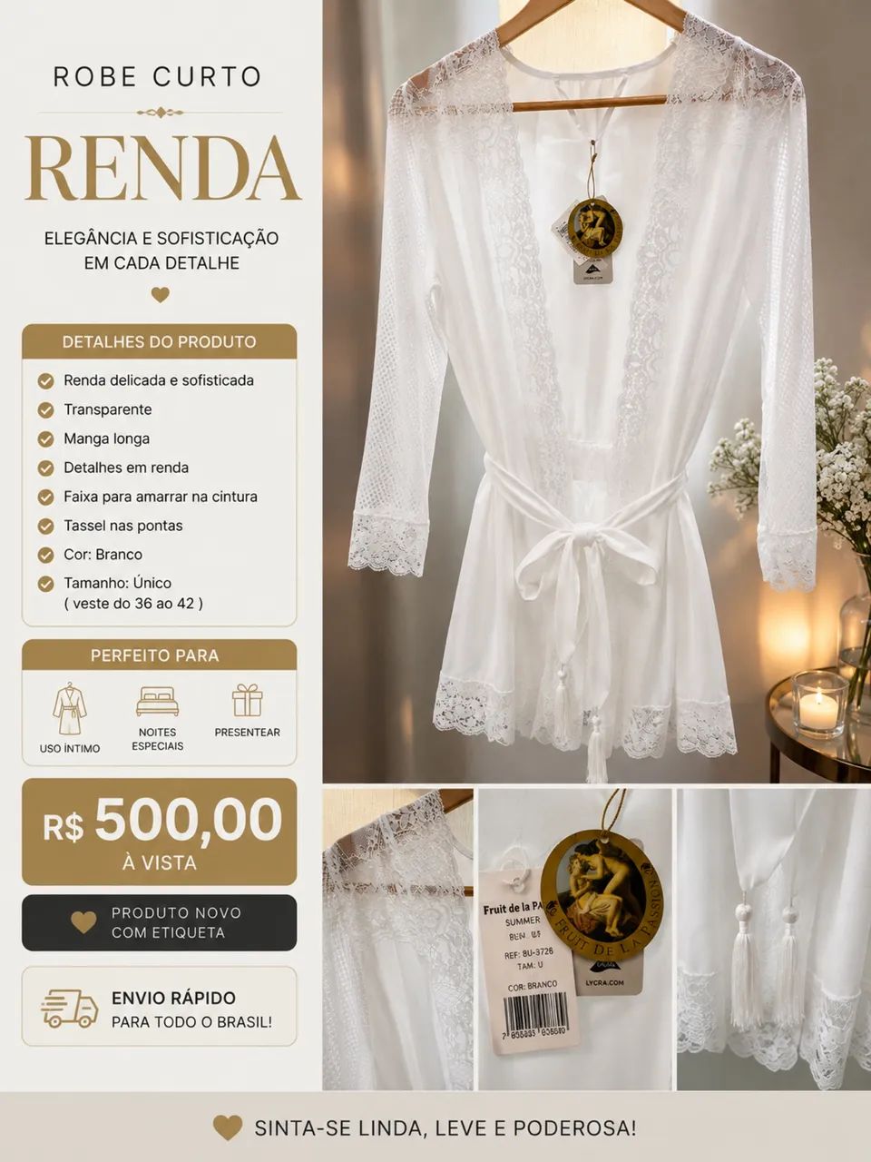 ROBE CURTO RENDA FRUIT DE LA PASSION