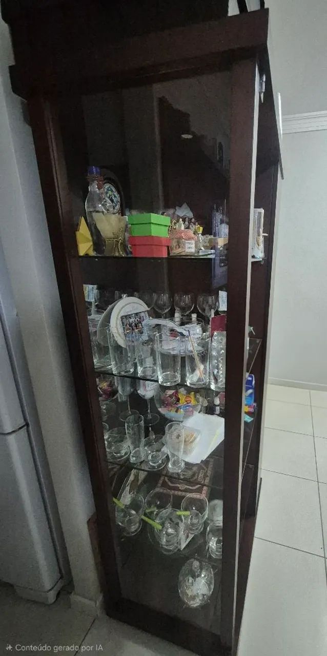 Cristaleira de vidro em MDF - Foto 3