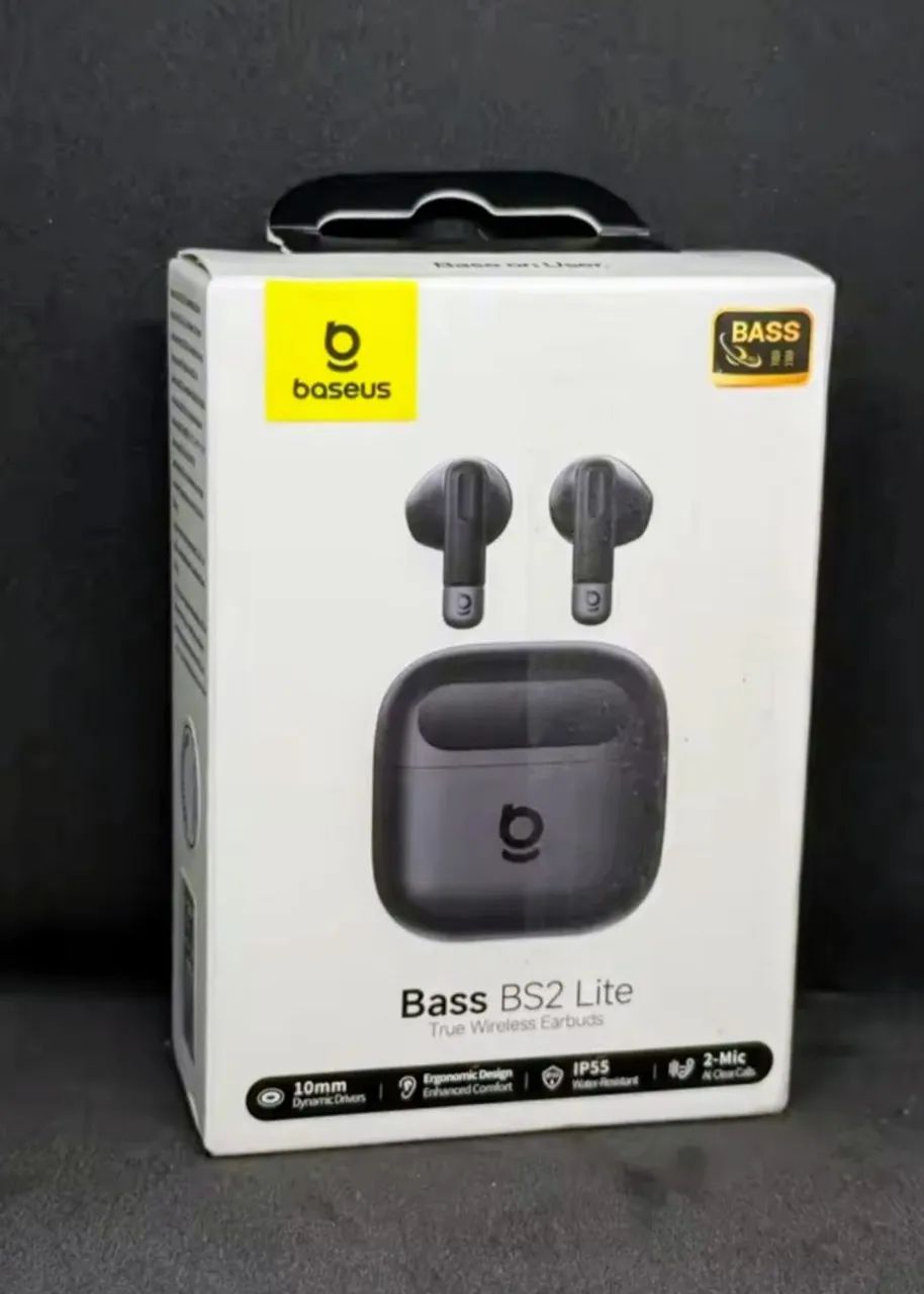 Fone Baseus bass Bs2 Lite preto  - Foto 3