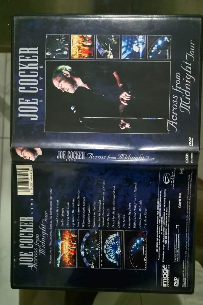 DVD do cantor Joe Cocker da Live Across from Midnight Tour