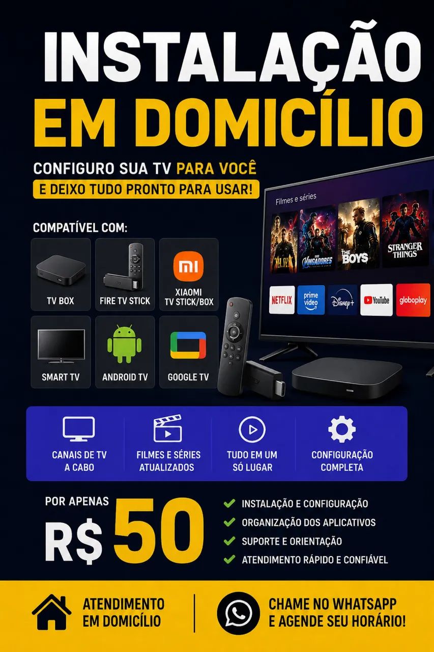 Faço instalação. Chame no Chat 