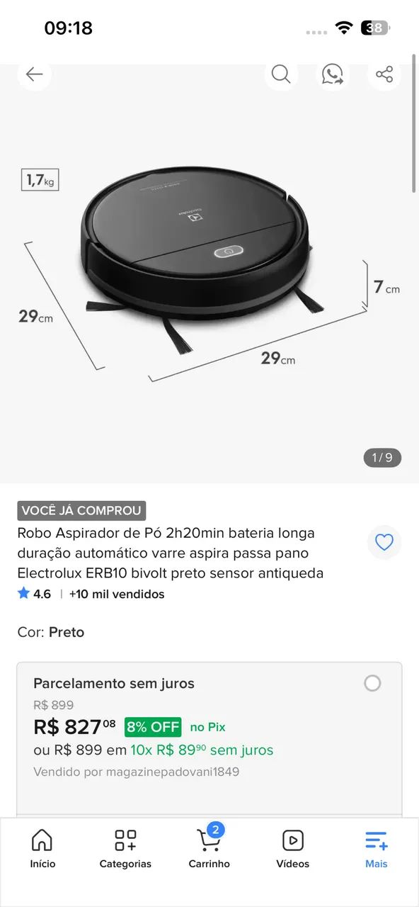 Aspirador ROBÔ - ELECTROLUX - Foto 3