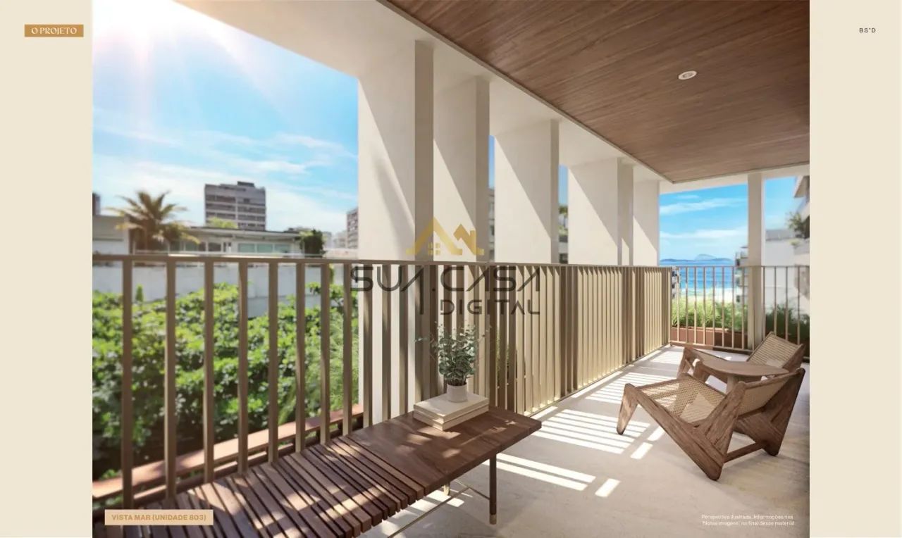 Apartamento Garden Exclusivo à Venda no Leblon  Edifício Guilhem REF: Guilhem