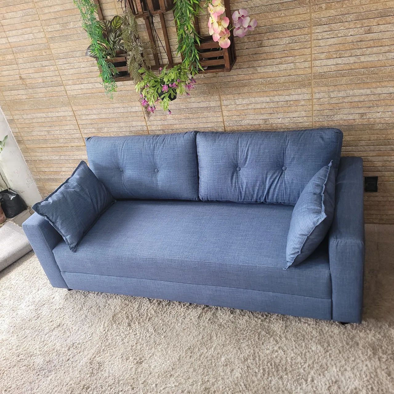 SOFÁ MUY 3 LUGAGES AZUL JEANS