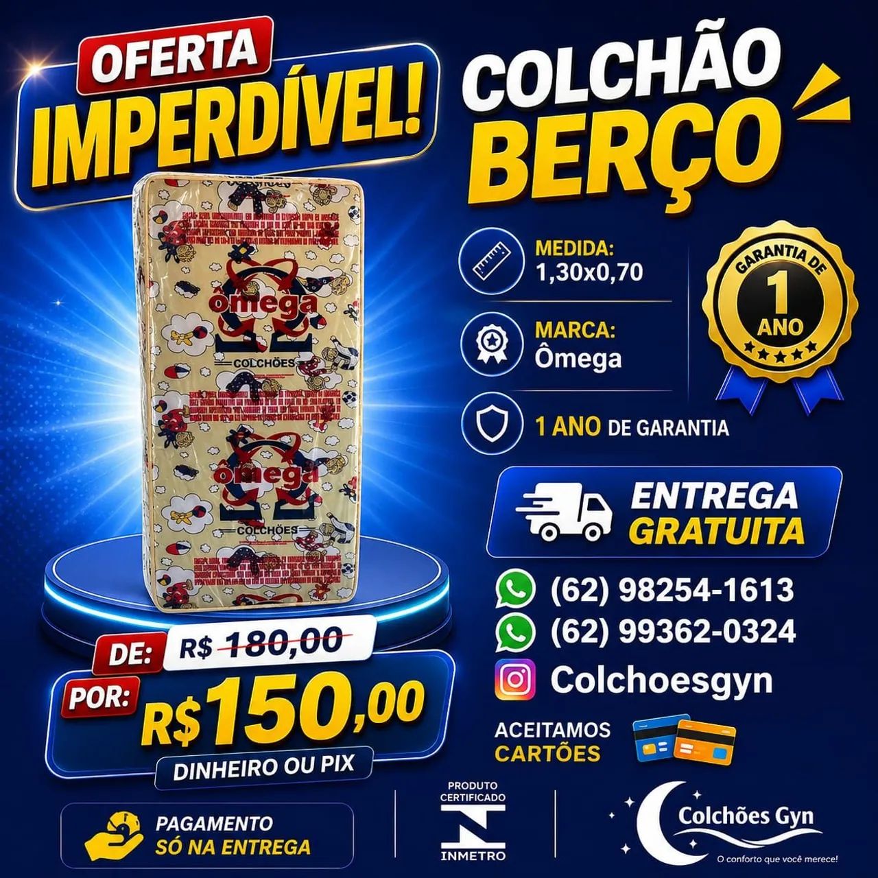 Colchão Berço entrega gratuita e imediata 