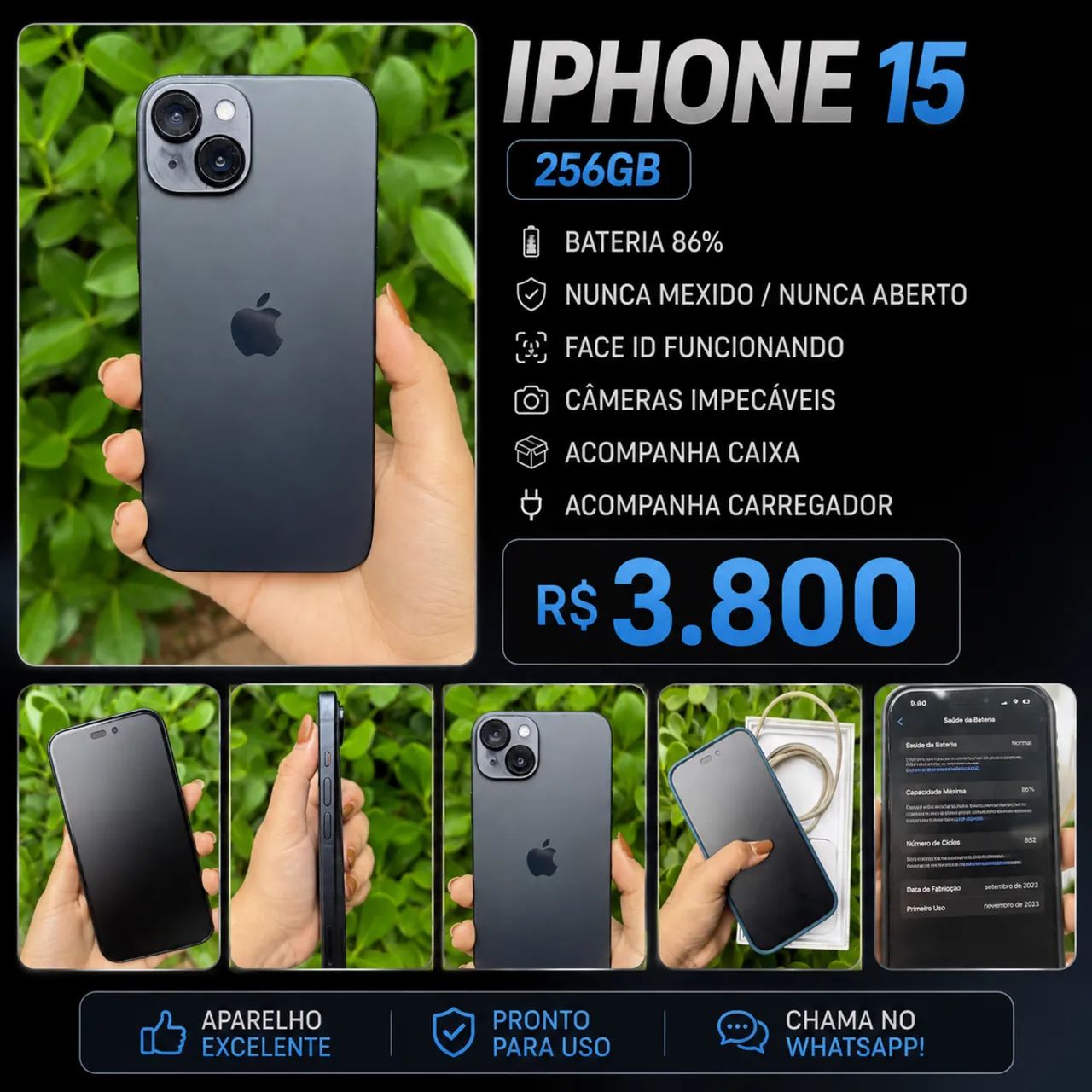 iPhone 15 Plus 256GB - Celulares e Smartphones - COHAB Anil IV