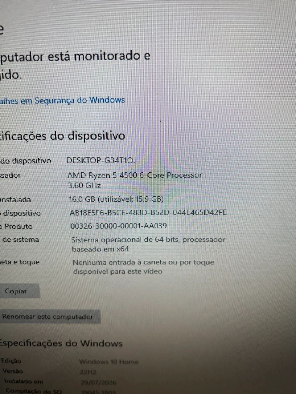 Pc gamer Ryzen 5 4500 - Foto 3