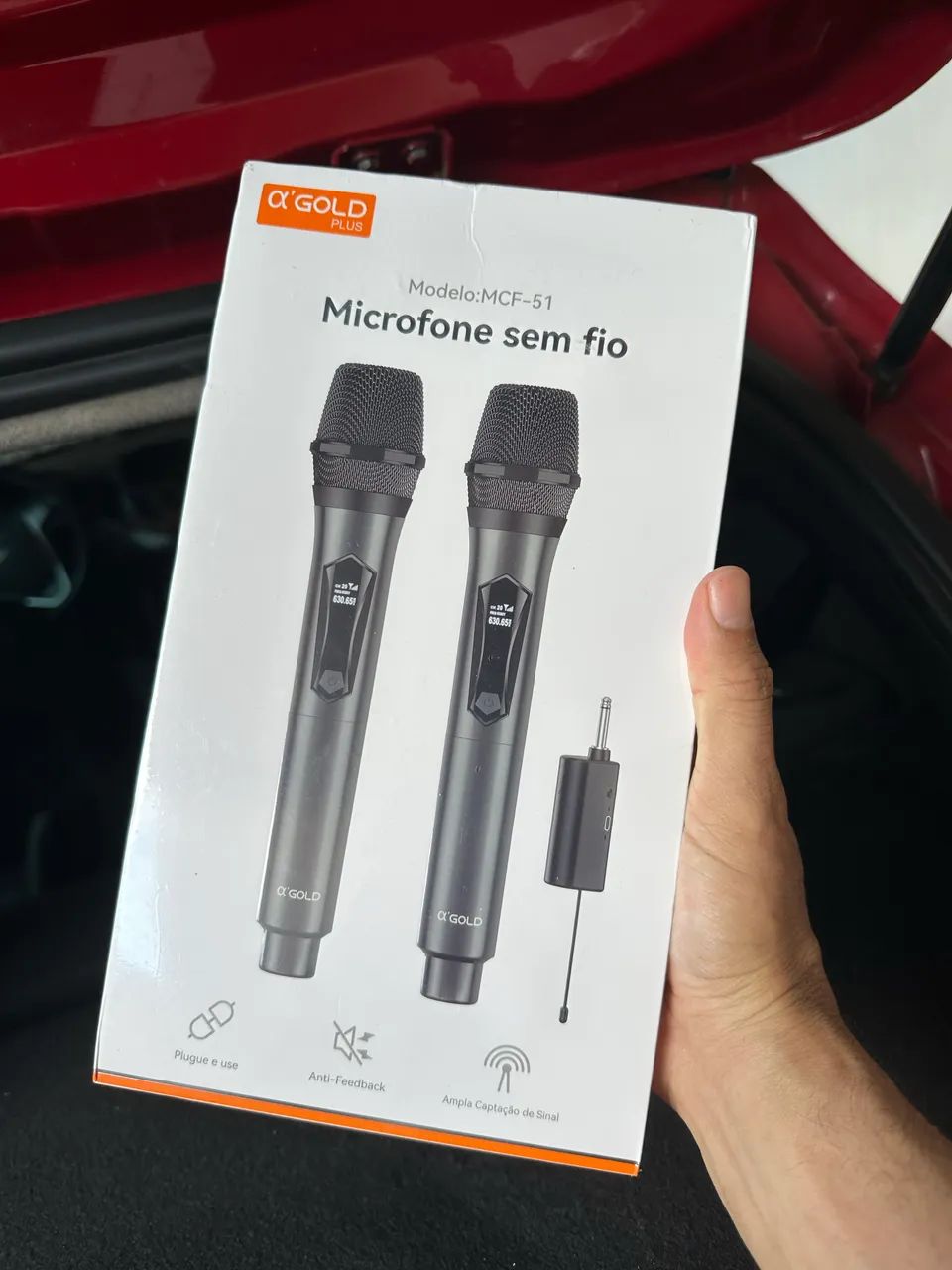 Microfone duplo sem fio