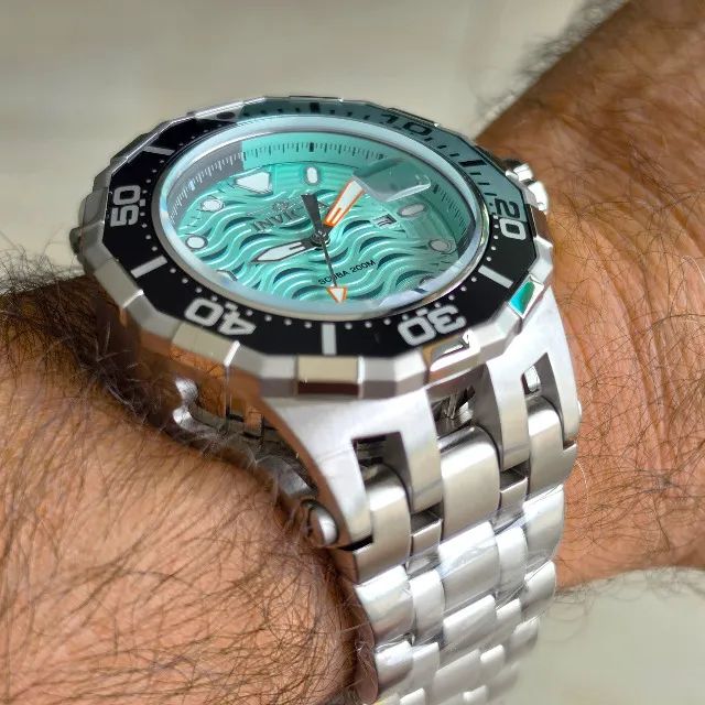 Relógio Invicta Pro Diver Waves Blue zerado na caixa - Foto 4