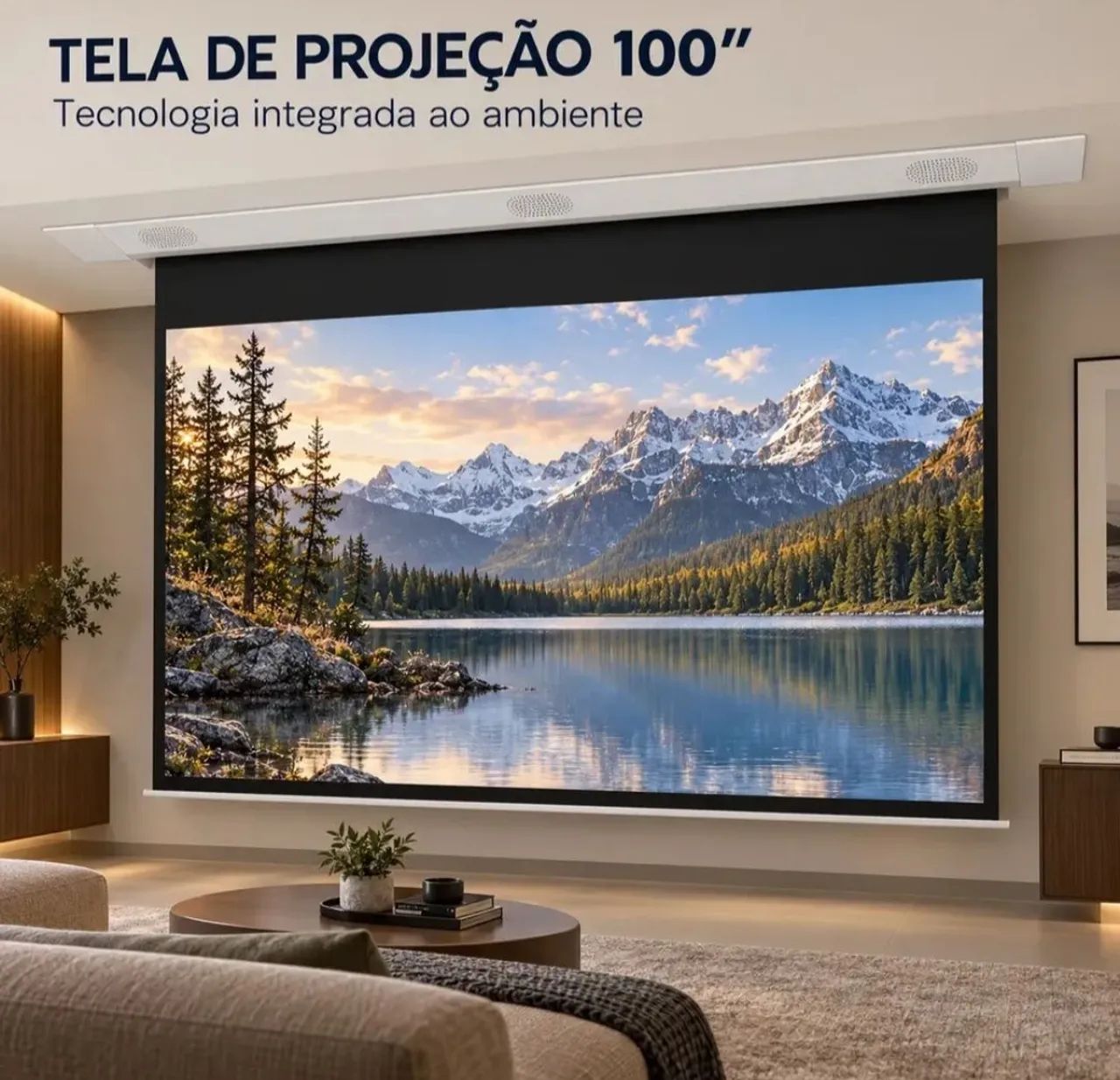 Projetor + tela 100 polegadas - Foto 2