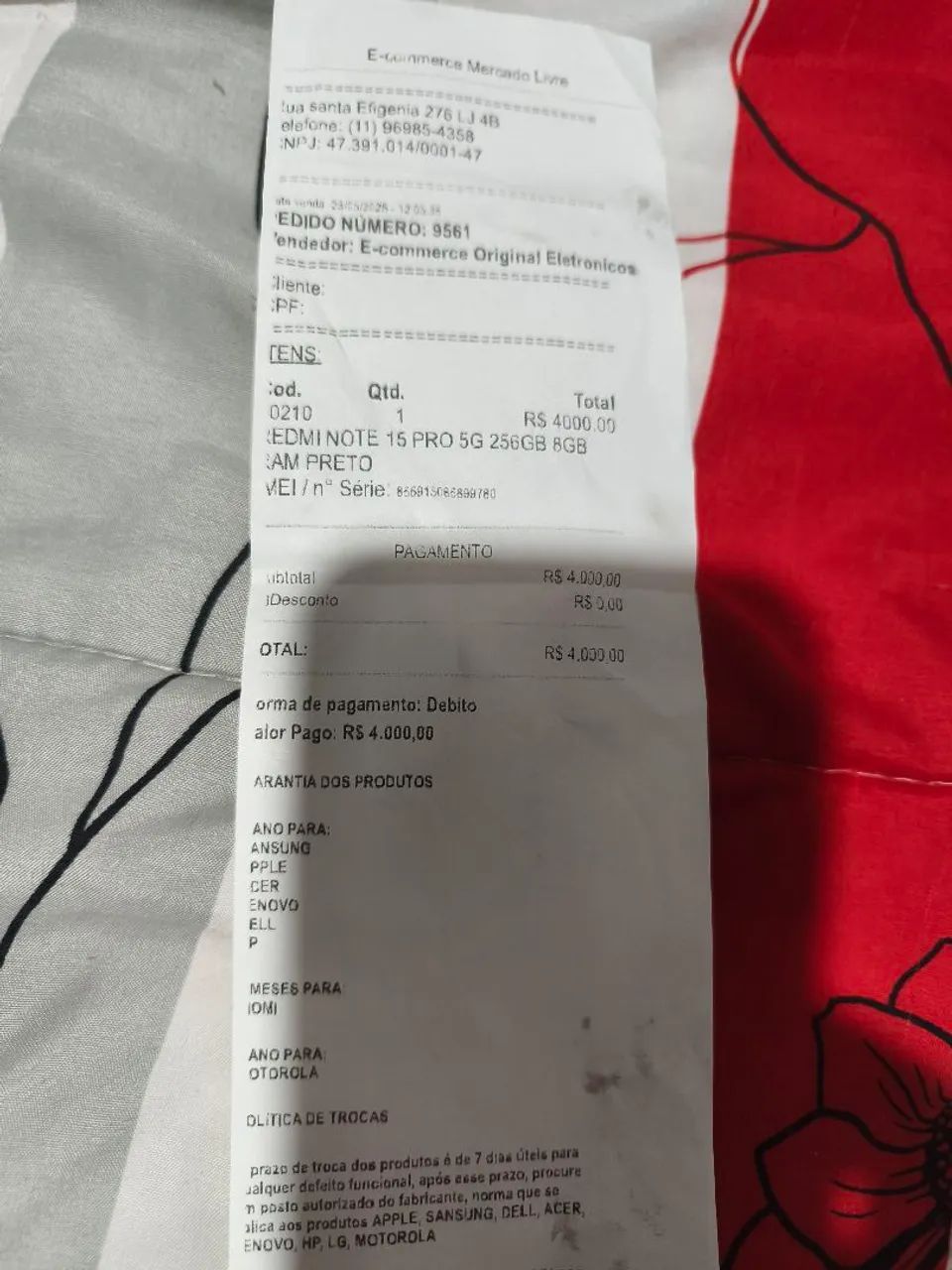 Xiaomi note 15 pró 5g na caixa e nota - Foto 3