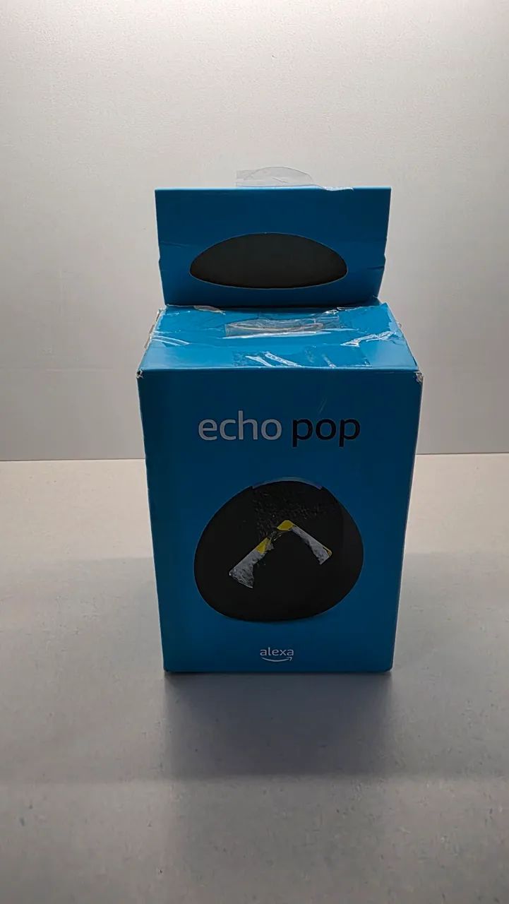 Echo Pop Amazon, com Alexa, Smart Speaker, Som Envolvente, Preto - Novo - Foto 2