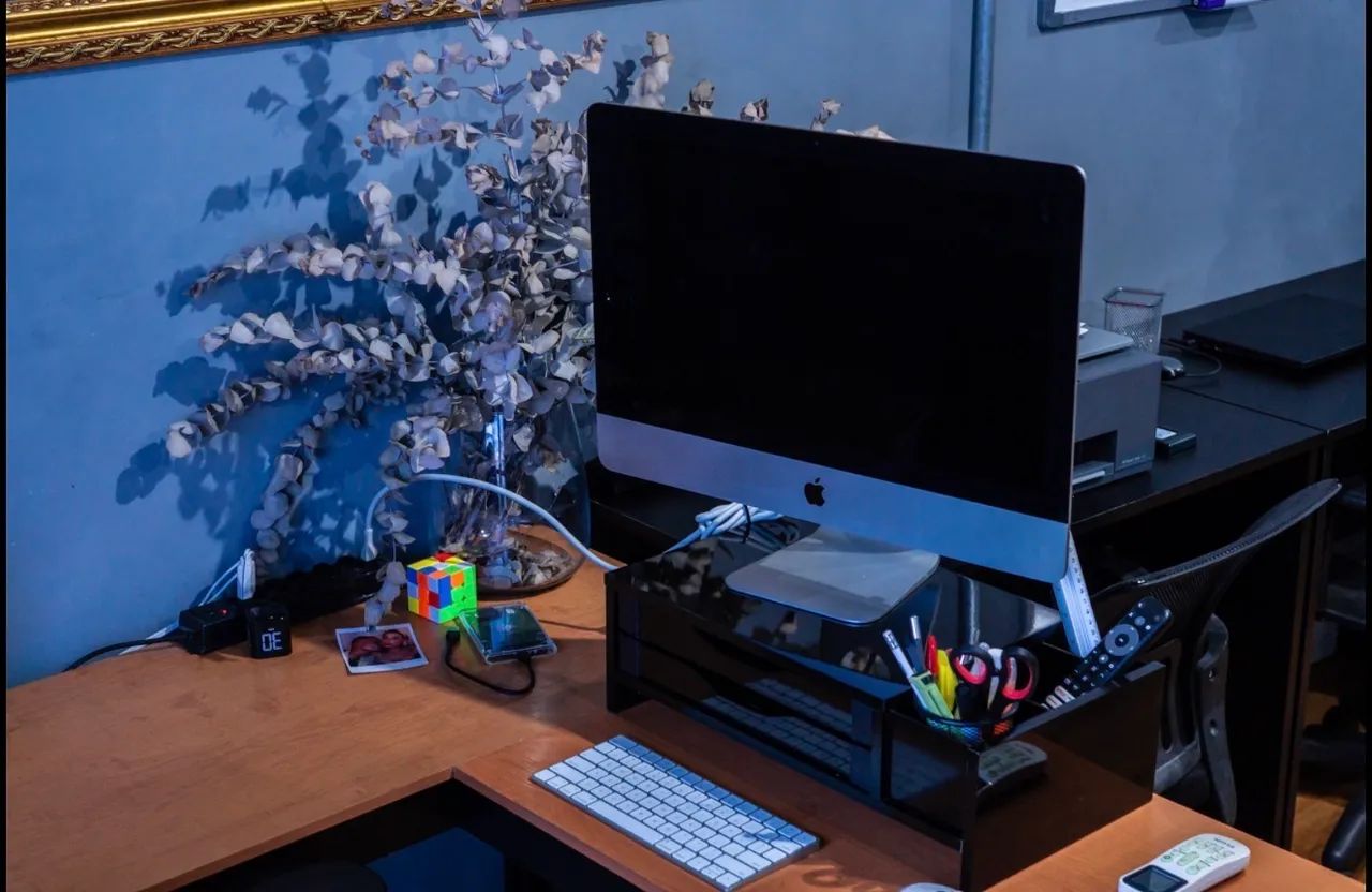 Mesa de Escritório em L 115x115 cm - Amadeirada - Foto 4