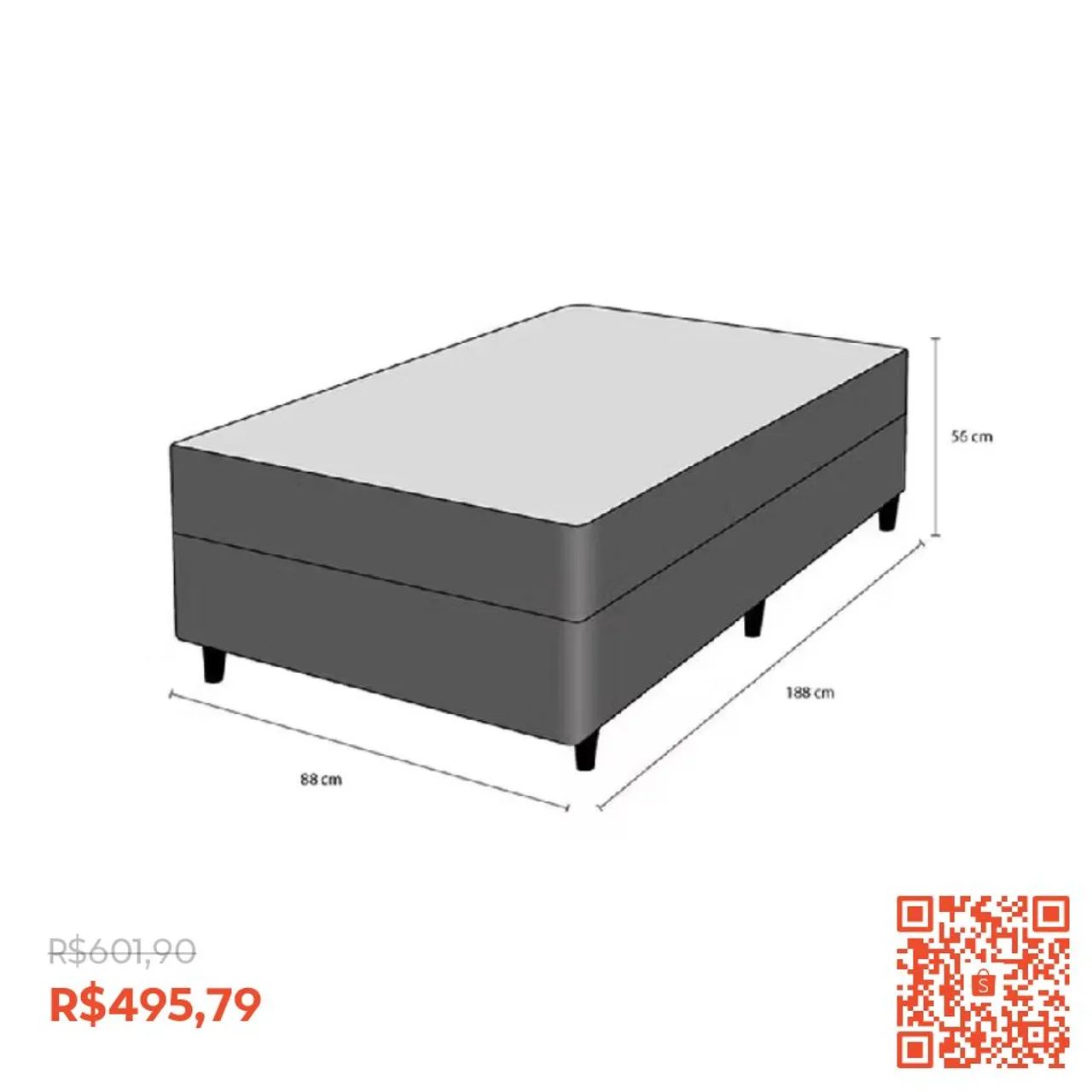 Cama box ortoglas solteiro  - Foto 2